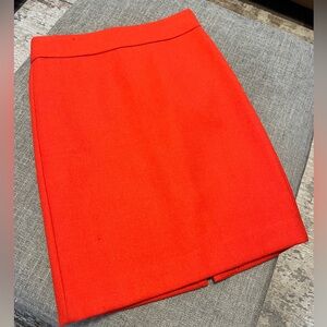 J. Crew Vintage Vibrant Red Wool Pencil Skirt